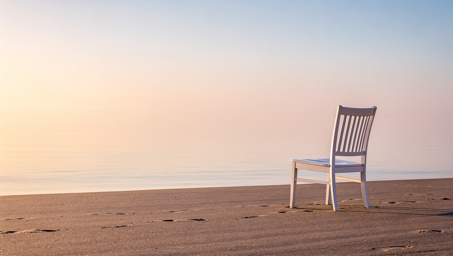 Minimalistische Landschaftsfotografie am Strand